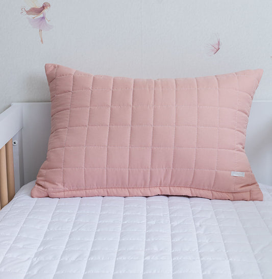 Capa de Almofada Quadradinho Rosa Chá 60x40