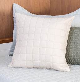 Capa de Almofada Quadradinho Bege 50x50