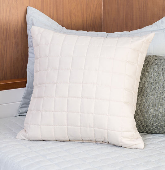 Capa de Almofada Quadradinho Bege 50x50