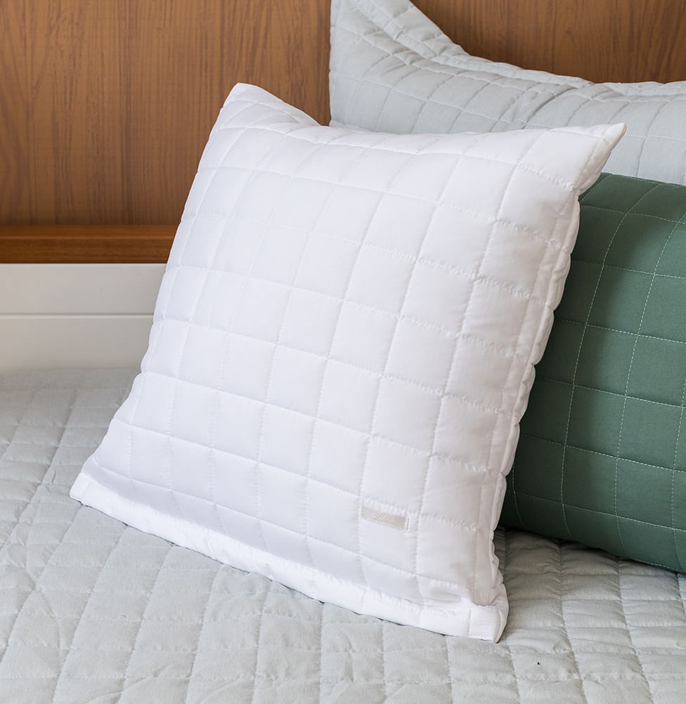 Capa de Almofada Quadradinho Branco 50x50