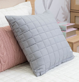 Capa de Almofada Quadradinho Cinza 50x50