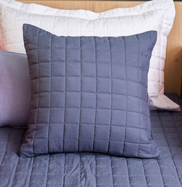 Capa de Almofada Quadradinho Azul Jeans 50x50