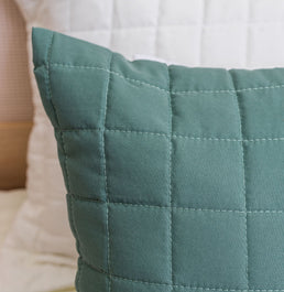 Capa de Almofada Quadradinho Verde Seco 50x50