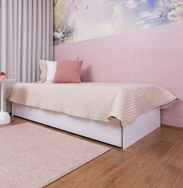 Kit Colcha Solteiro Listra Bege - 2 Peças