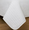 Kit Colcha Solteiro Listra Branco - 2 Peças