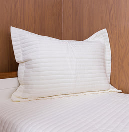 Kit Colcha Solteiro Listra Cru - 2 Peças