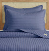 Kit Colcha Solteiro Listra Azul Jeans - 2 Peças