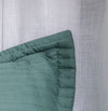 Kit Colcha Solteiro Listra Verde Seco - 2 Peças