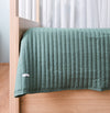 Kit Colcha Solteiro Listra Verde Seco - 2 Peças