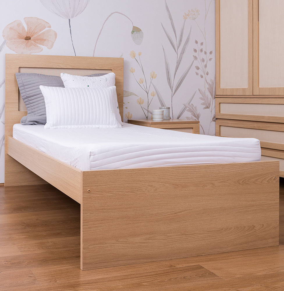 Colcha Solteiro Com Elastico Listra - Branco