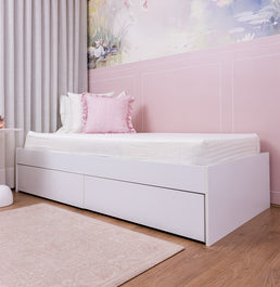 Colcha Solteiro Com Elastico Listra - Cru