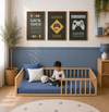 Colcha Solteiro Com Elastico Listra - Azul Jeans