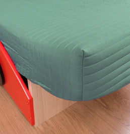 Colcha Solteiro Com Elastico Listra - Verde Seco