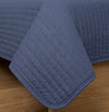 Kit Colcha Solteiro Listra Azul Jeans - 2 Peças