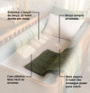 Colcha com Elástico para Berço Listra - Branco