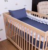 Colcha com Elástico para Berço Listra - Azul Jeans