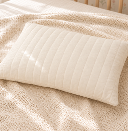 ALMOFADA RETANGULAR LISTRA BEGE 45X35