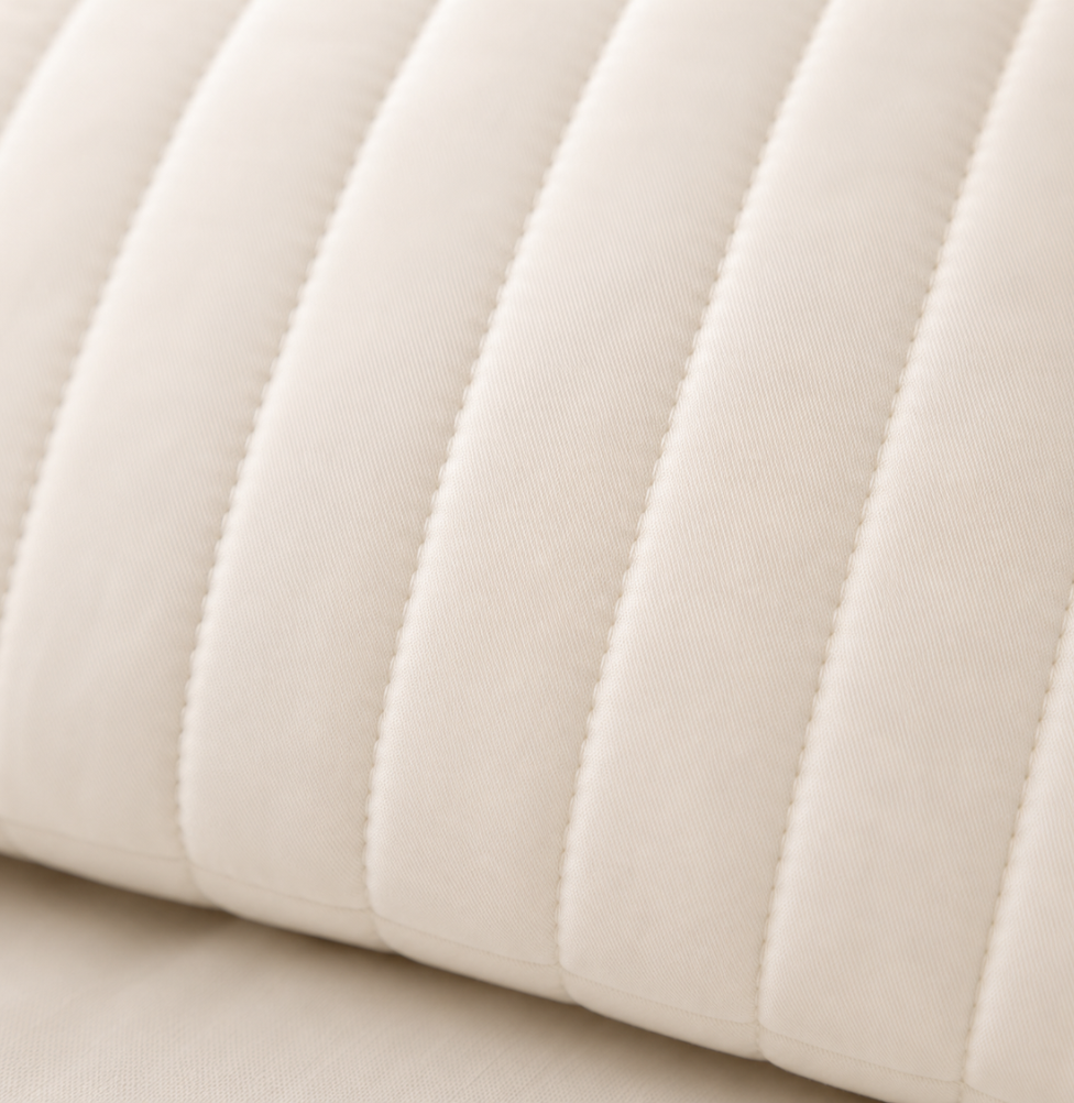 ALMOFADA RETANGULAR LISTRA BEGE 45X35