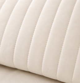 ALMOFADA RETANGULAR LISTRA BEGE 45X35