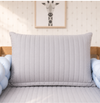 ALMOFADA RETANGULAR LISTRA CINZA 45X35
