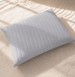 ALMOFADA RETANGULAR LISTRA CINZA 45X35