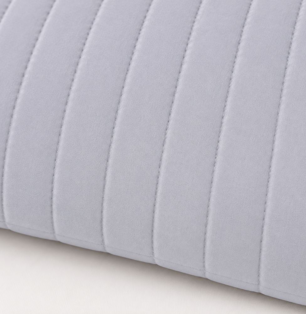 ALMOFADA RETANGULAR LISTRA CINZA 45X35