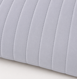 ALMOFADA RETANGULAR LISTRA CINZA 45X35