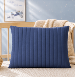 ALMOFADA RETANGULAR LISTRA AZUL JEANS 45X35
