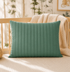 ALMOFADA RETANGULAR LISTRA VERDE SECO 45X35