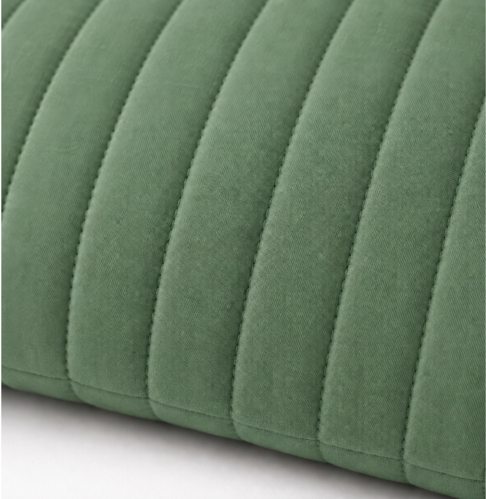 ALMOFADA RETANGULAR LISTRA VERDE SECO 45X35