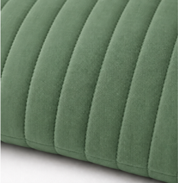 ALMOFADA RETANGULAR LISTRA VERDE SECO 45X35