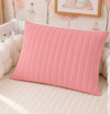 ALMOFADA RETANGULAR LISTRA ROSA CHÁ 45X35