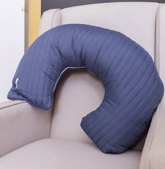 Almofada de Amamentação Listras - Azul Jeans