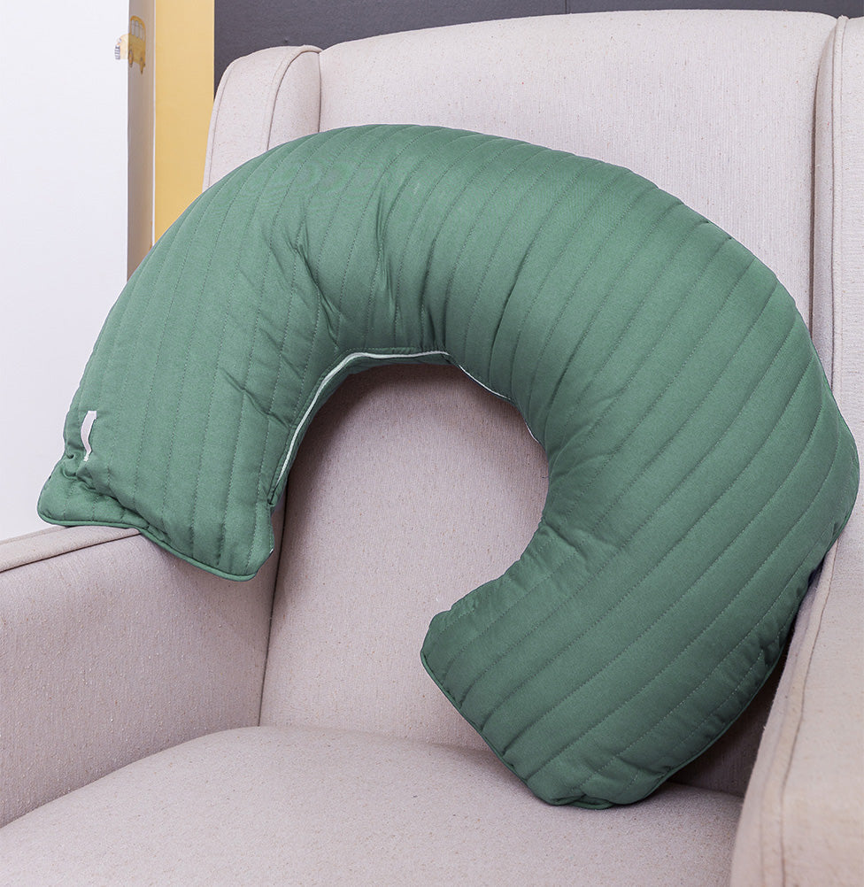 Almofada de Amamentação Listras - Verde Seco