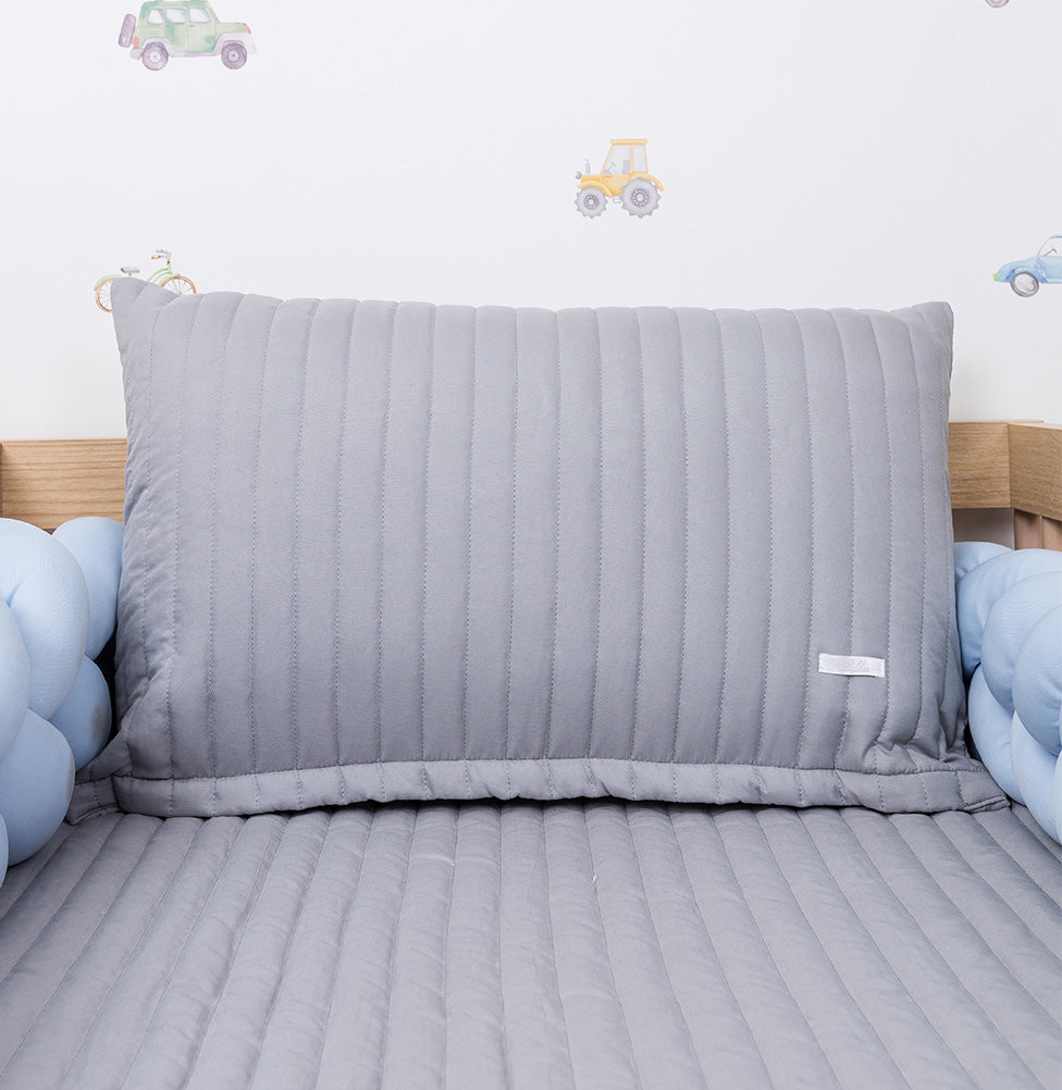 Capa de Almofada Listras - Cinza 60x40