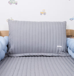 Capa de Almofada Listras - Cinza 60x40