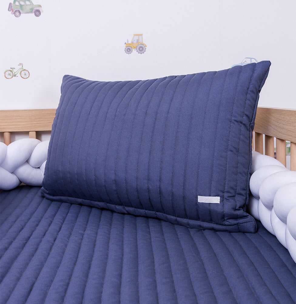 Capa de Almofada Listras - Azul Jeans 60x40