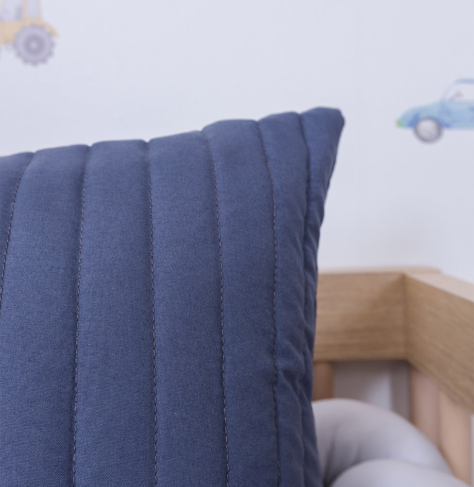 Capa de Almofada Listras - Azul Jeans 60x40