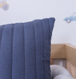 Capa de Almofada Listras - Azul Jeans 60x40