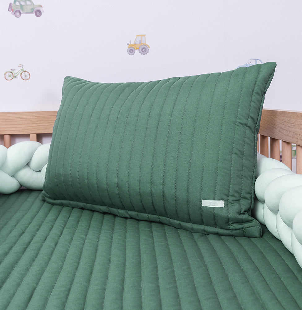 Capa de Almofada Listras - Verde Seco 60x40