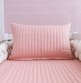 Capa de Almofada Listras - Rosa Chá 60x40