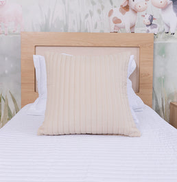 Capa de Almofada Listras - Bege 50x50