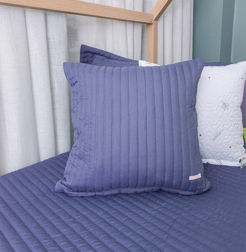 Capa de Almofada Listras - Azul Jeans 50x50