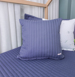 Capa de Almofada Listras - Azul Jeans 50x50