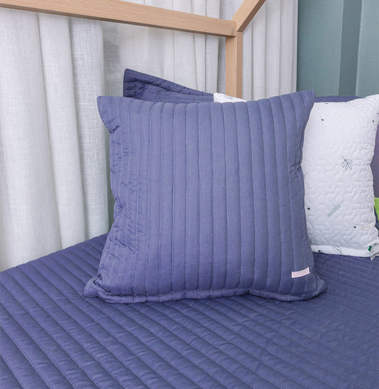 Capa de Almofada Listras - Azul Jeans 50x50