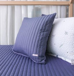 Capa de Almofada Listras - Azul Jeans 50x50