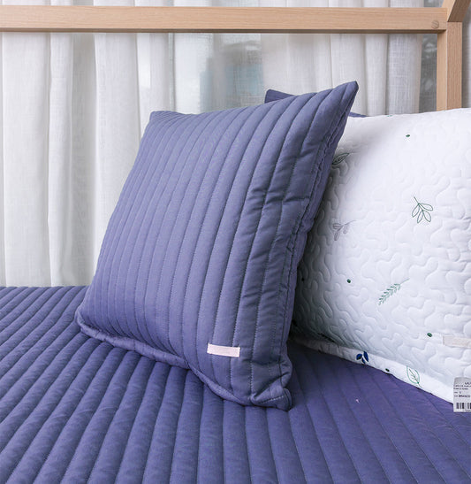 Capa de Almofada Listras - Azul Jeans 50x50