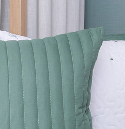 Capa de Almofada Listras - Verde Seco 50x50