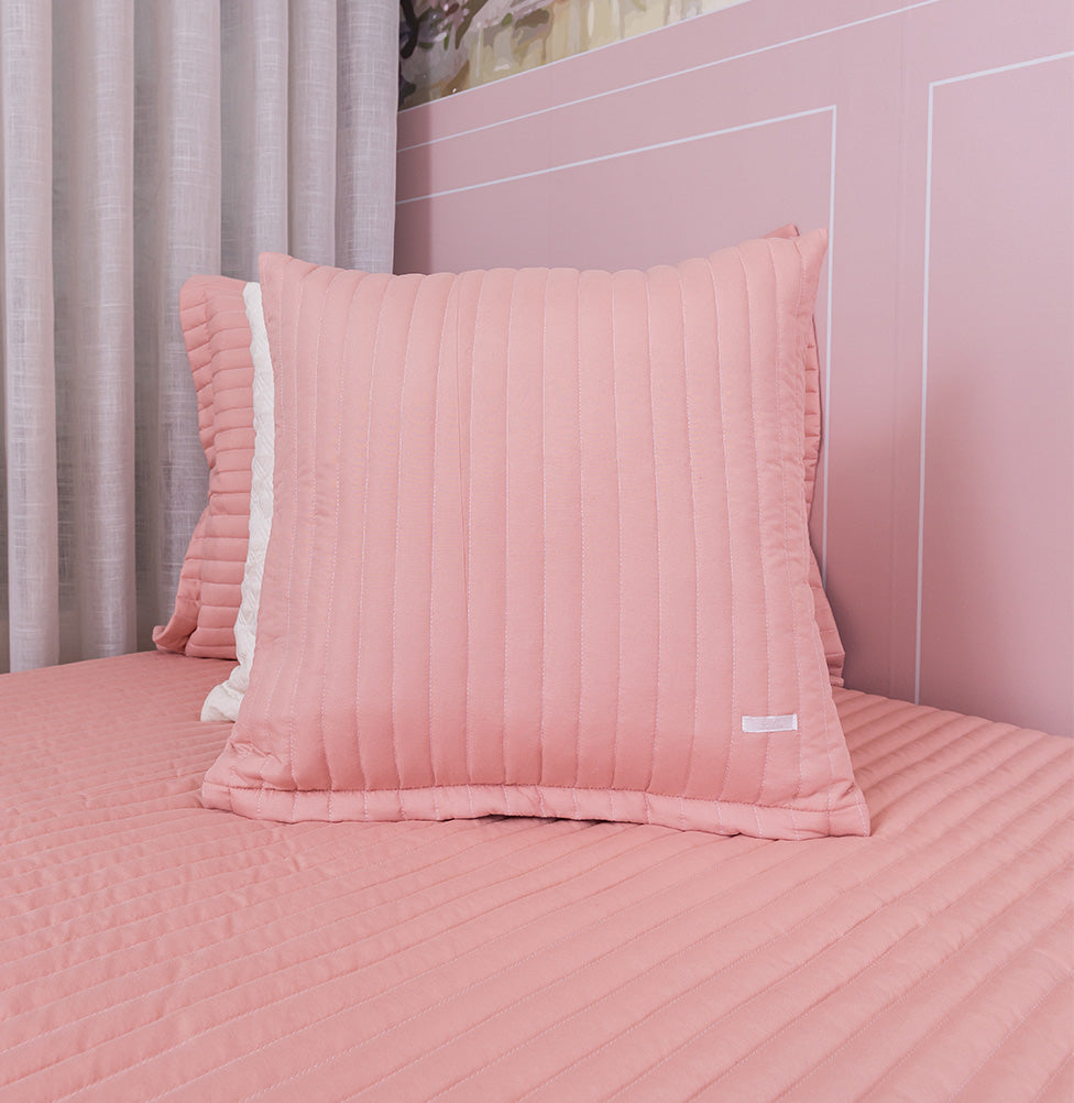 Capa de Almofada Listras - Rosa Chá 50x50