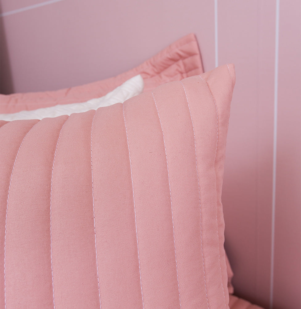 Capa de Almofada Listras - Rosa Chá 50x50